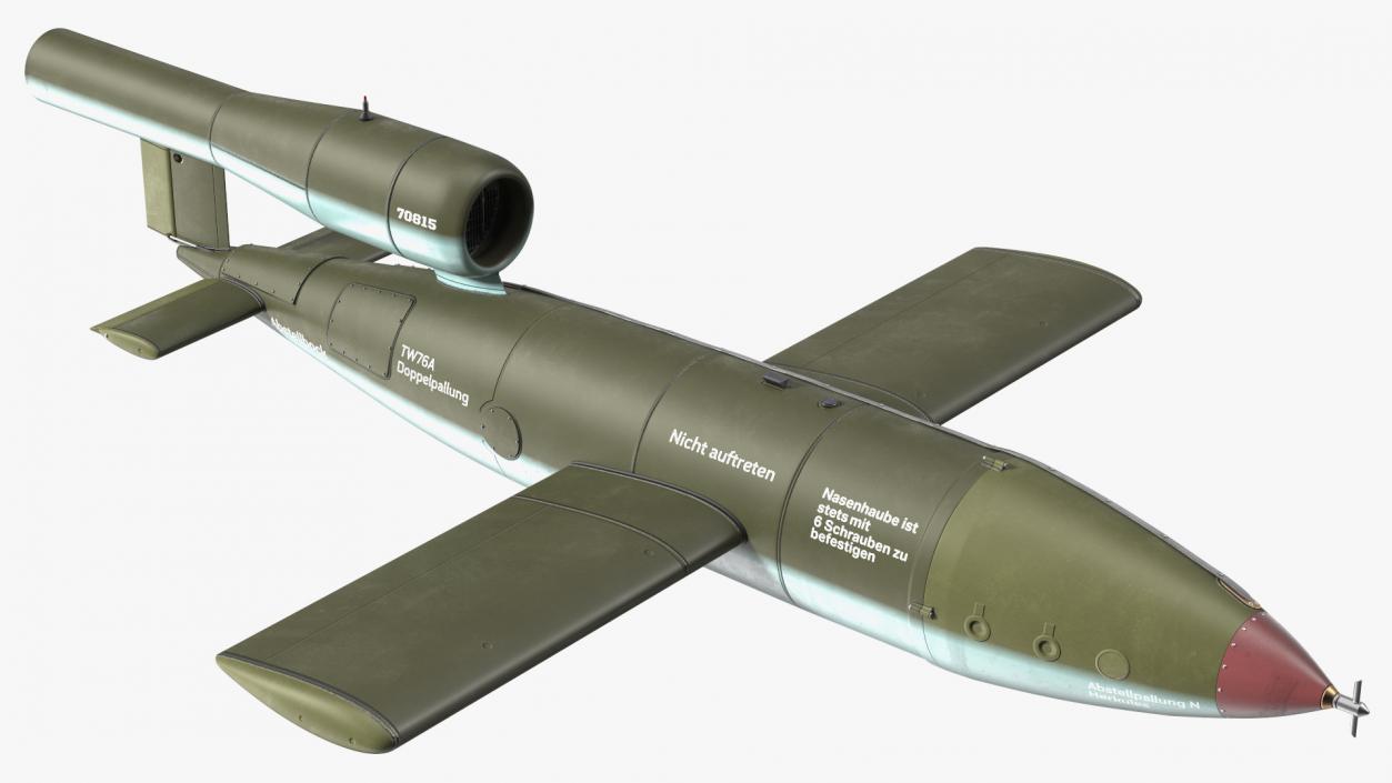 3D German V1 Flying Bomb Buzz Bomb