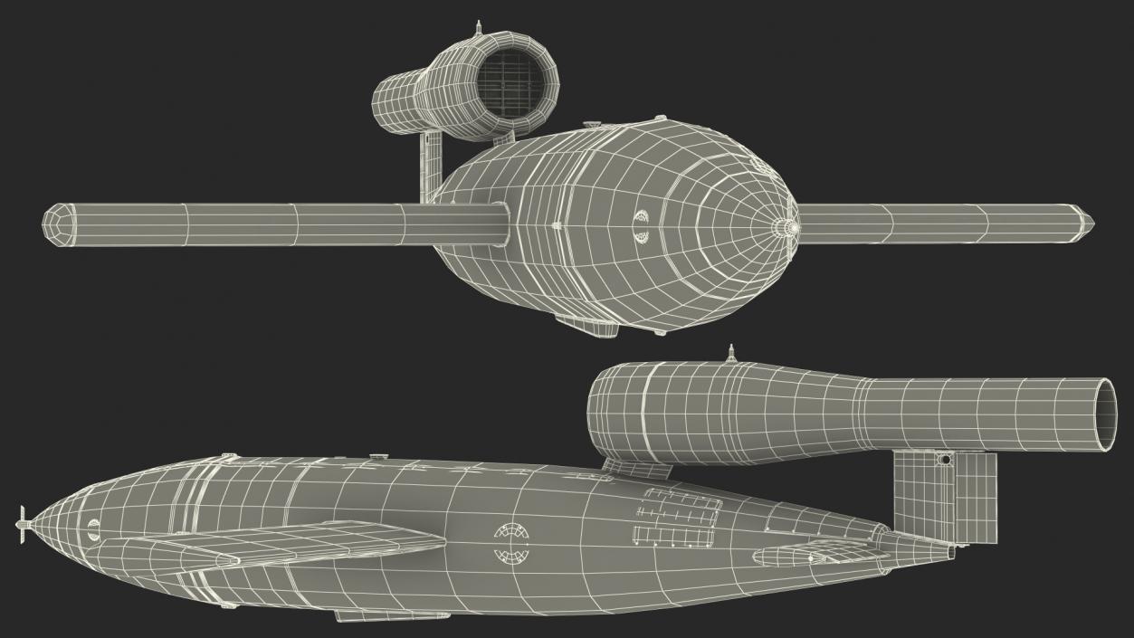 3D German V1 Flying Bomb Buzz Bomb