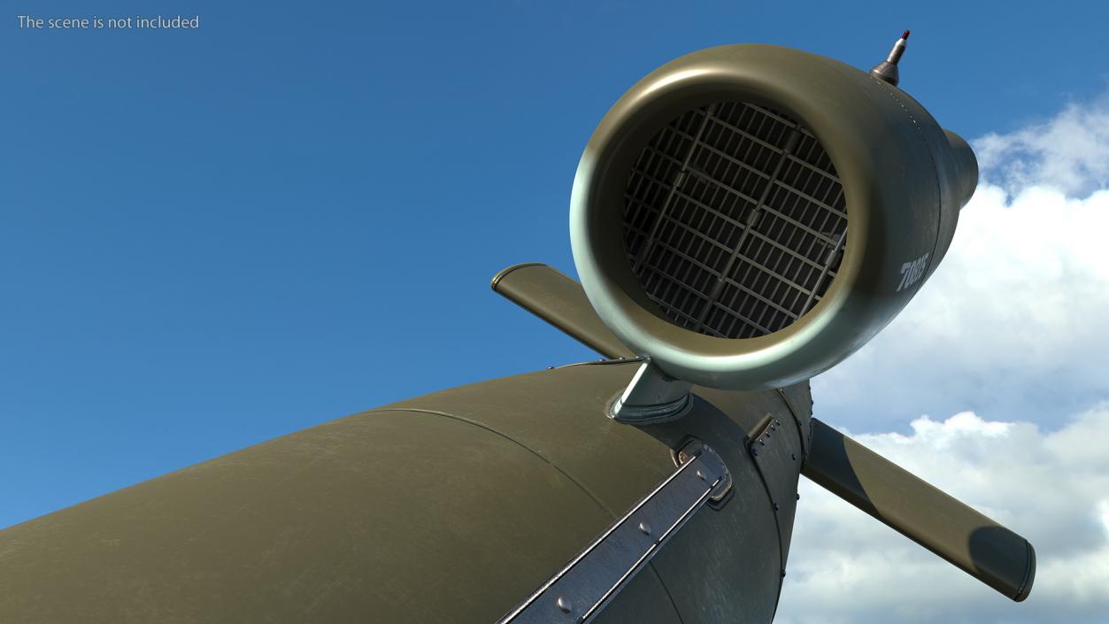 3D German V1 Flying Bomb Buzz Bomb