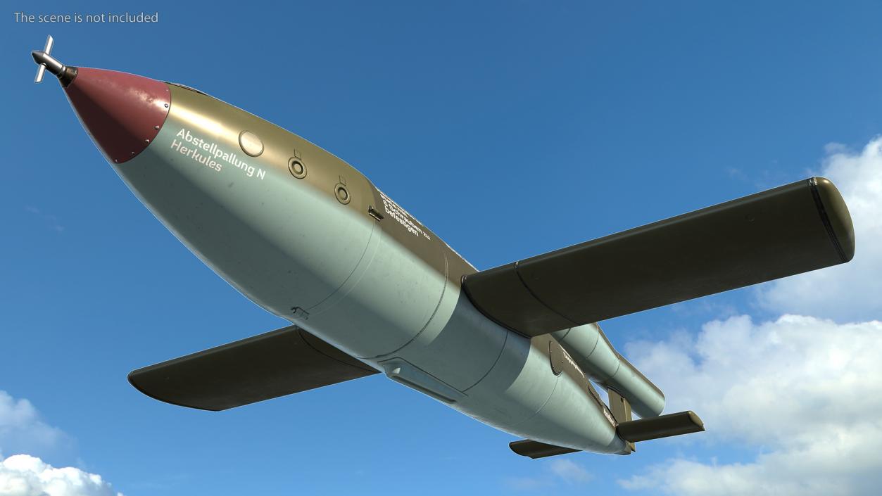 3D German V1 Flying Bomb Buzz Bomb