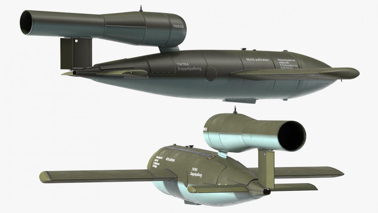 3D German V1 Flying Bomb Buzz Bomb