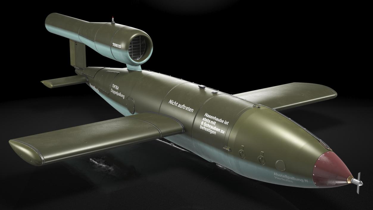 3D German V1 Flying Bomb Buzz Bomb