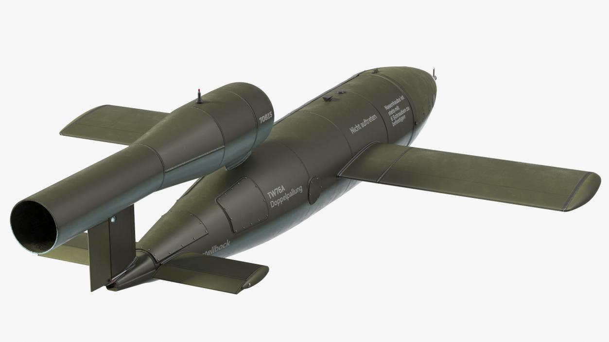 3D German V1 Flying Bomb Buzz Bomb