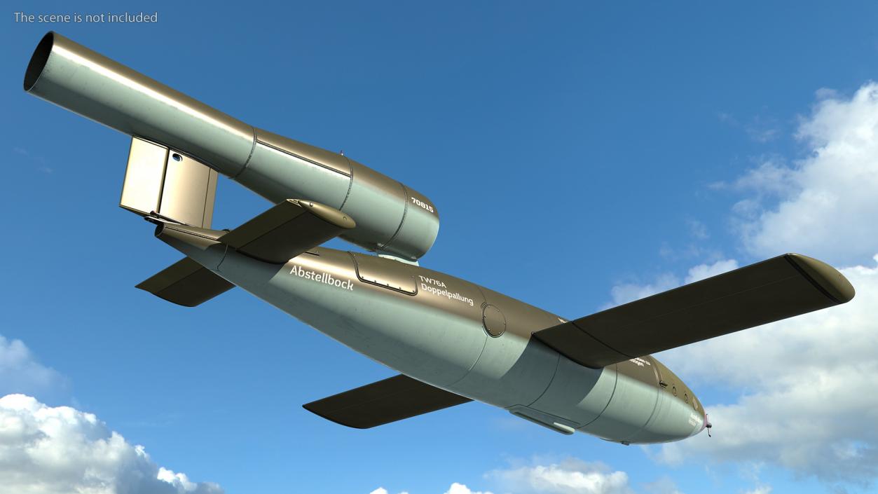 3D German V1 Flying Bomb Buzz Bomb