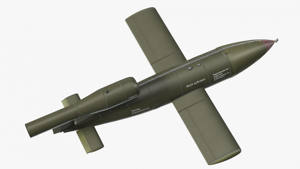 3D German V1 Flying Bomb Buzz Bomb