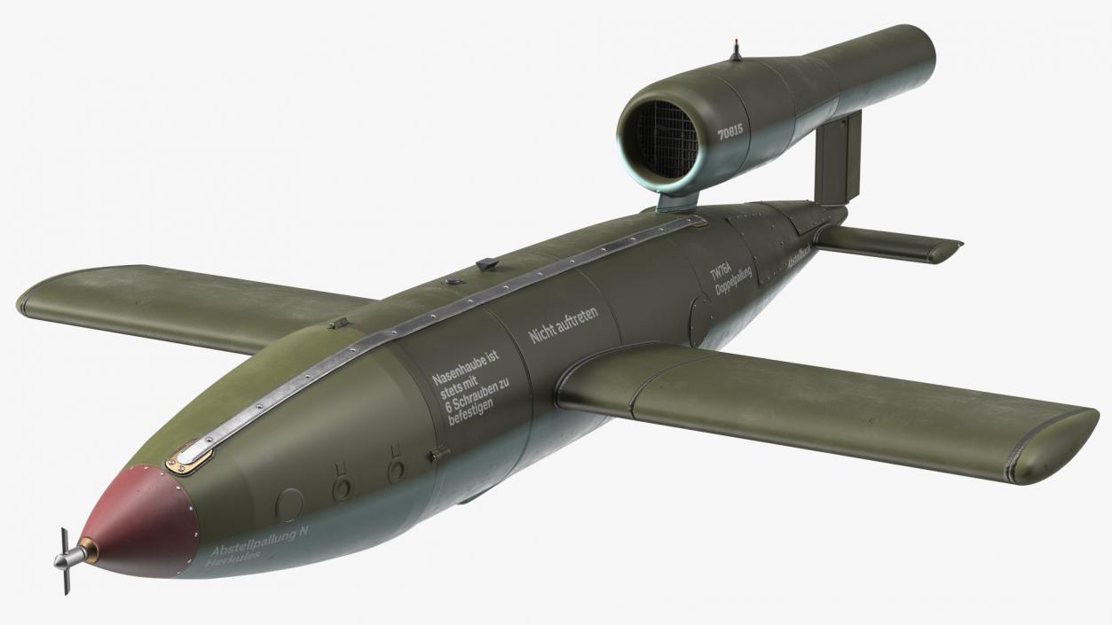 3D German V1 Flying Bomb Buzz Bomb