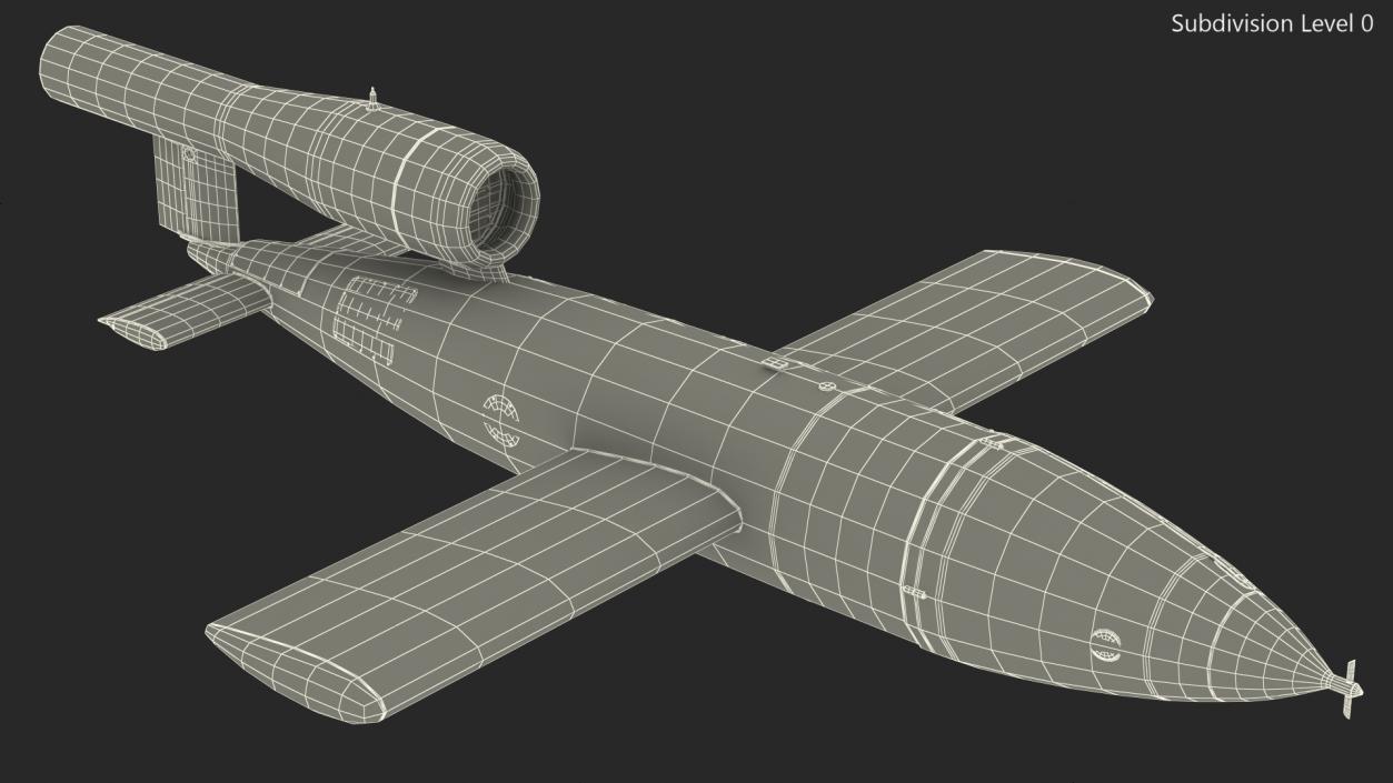 3D German V1 Flying Bomb Buzz Bomb