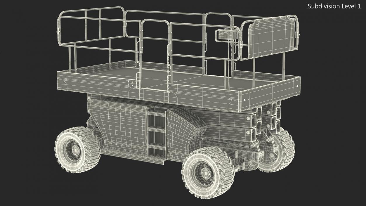 3D JLG 3394RT Scissor Lift model