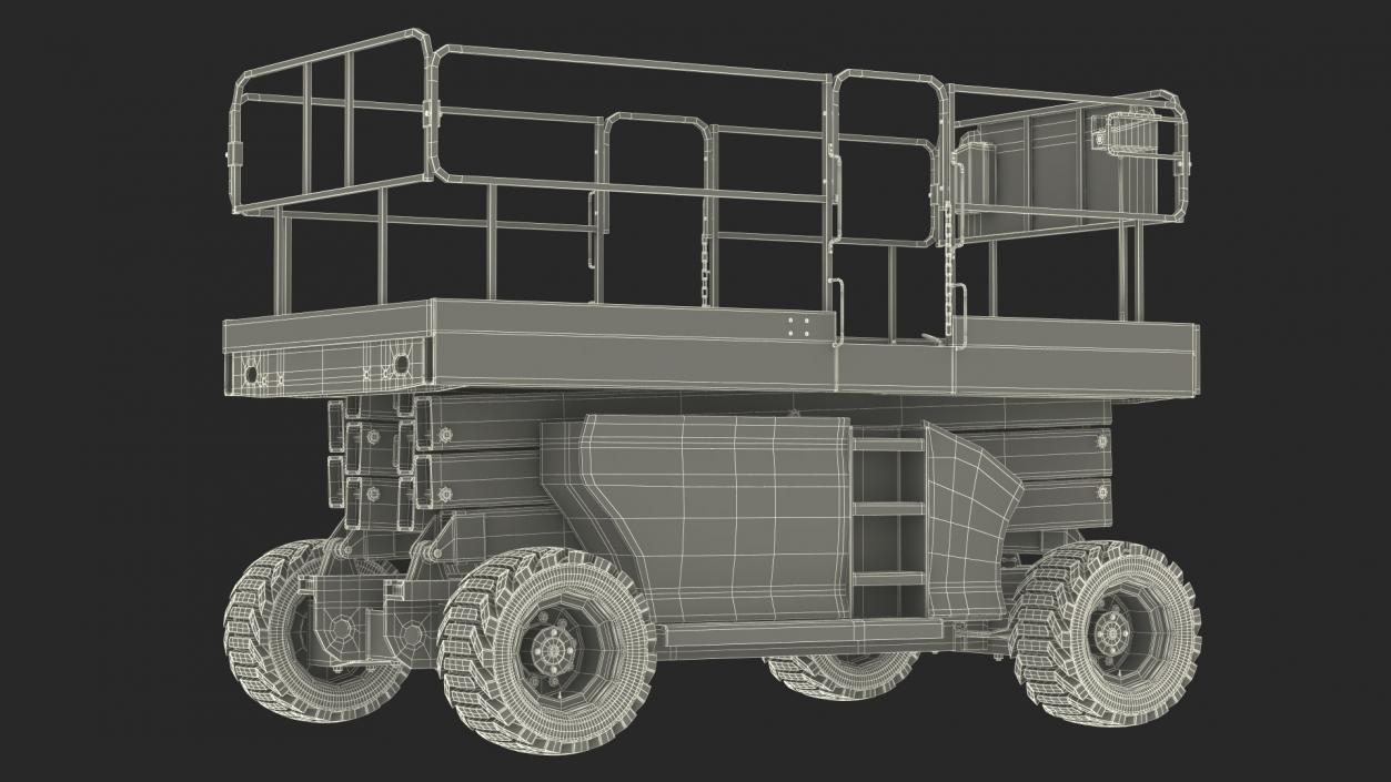 3D JLG 3394RT Scissor Lift model