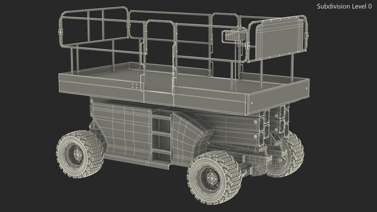 3D JLG 3394RT Scissor Lift model