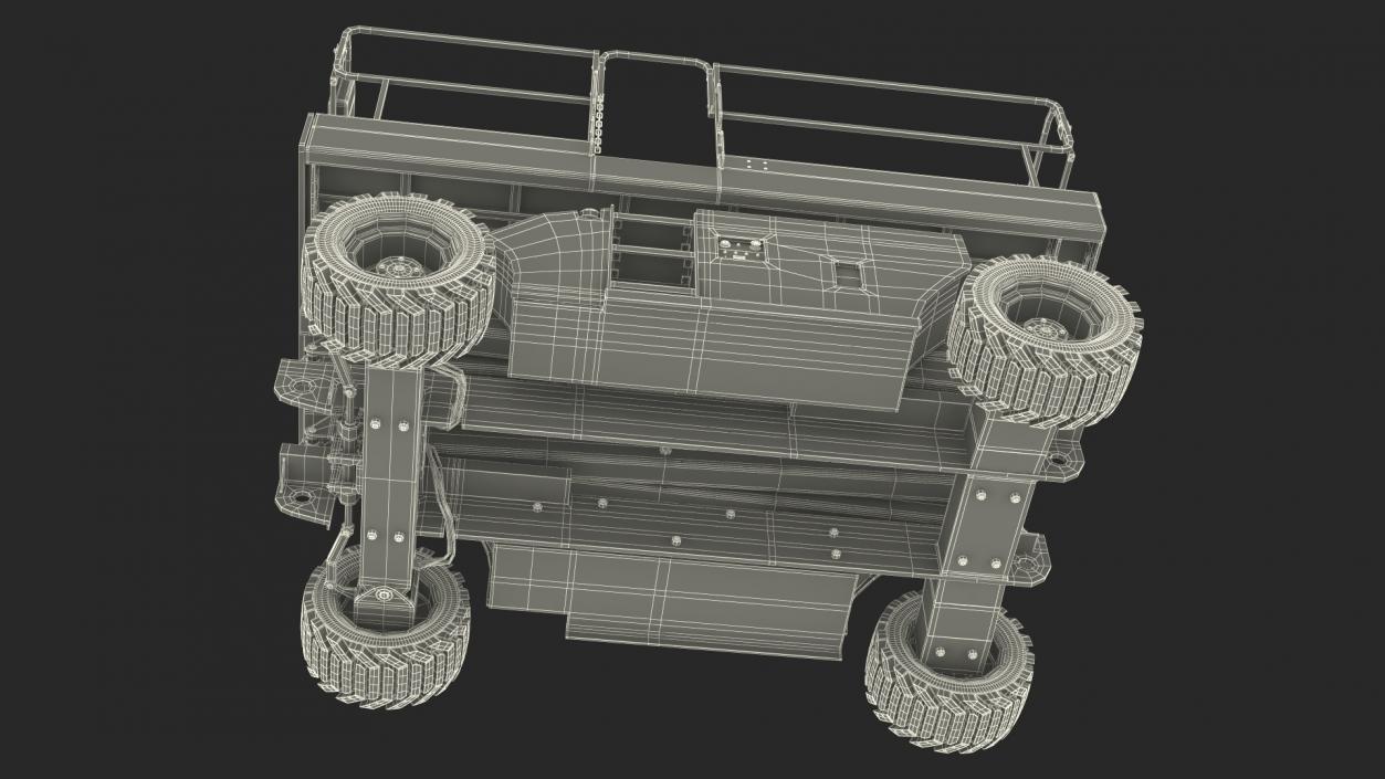 3D JLG 3394RT Scissor Lift model