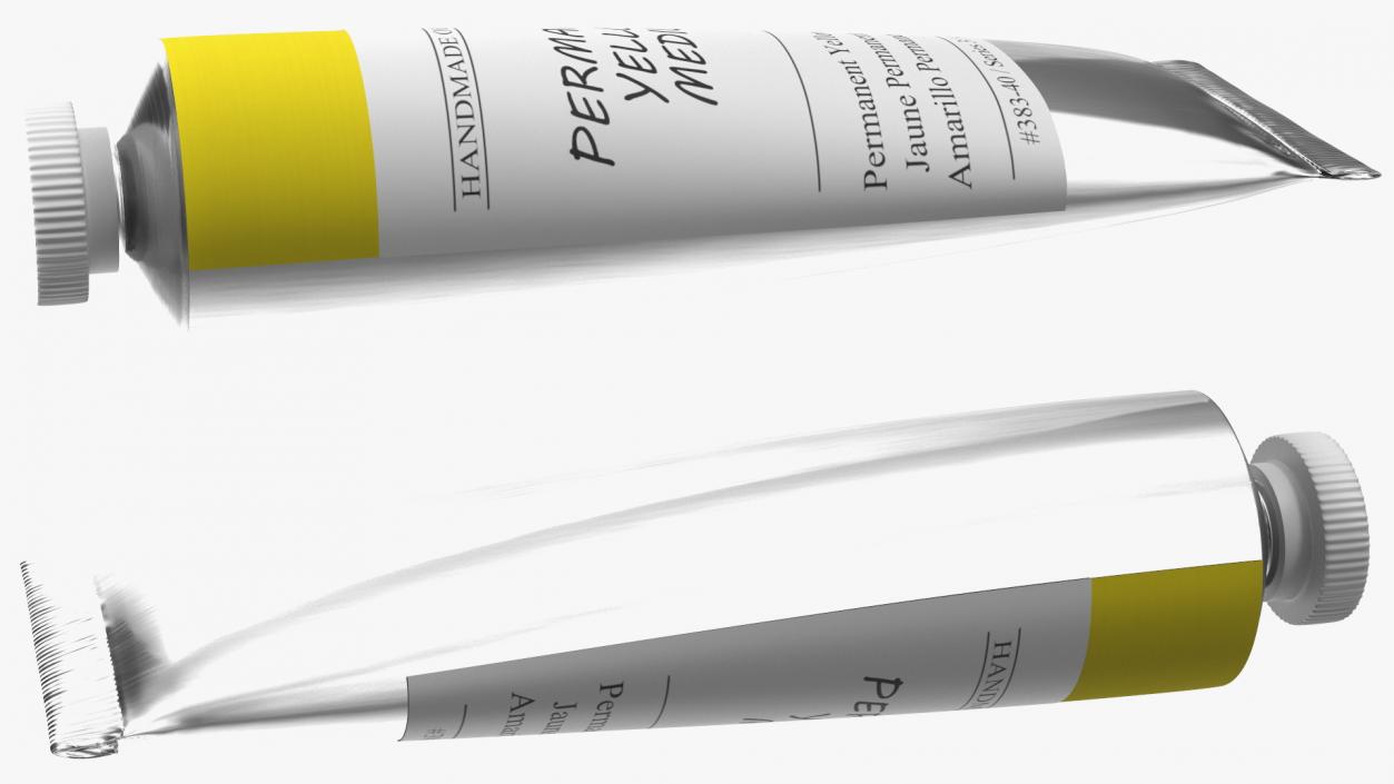 3D Oil Paint Tube Permanent Yellow