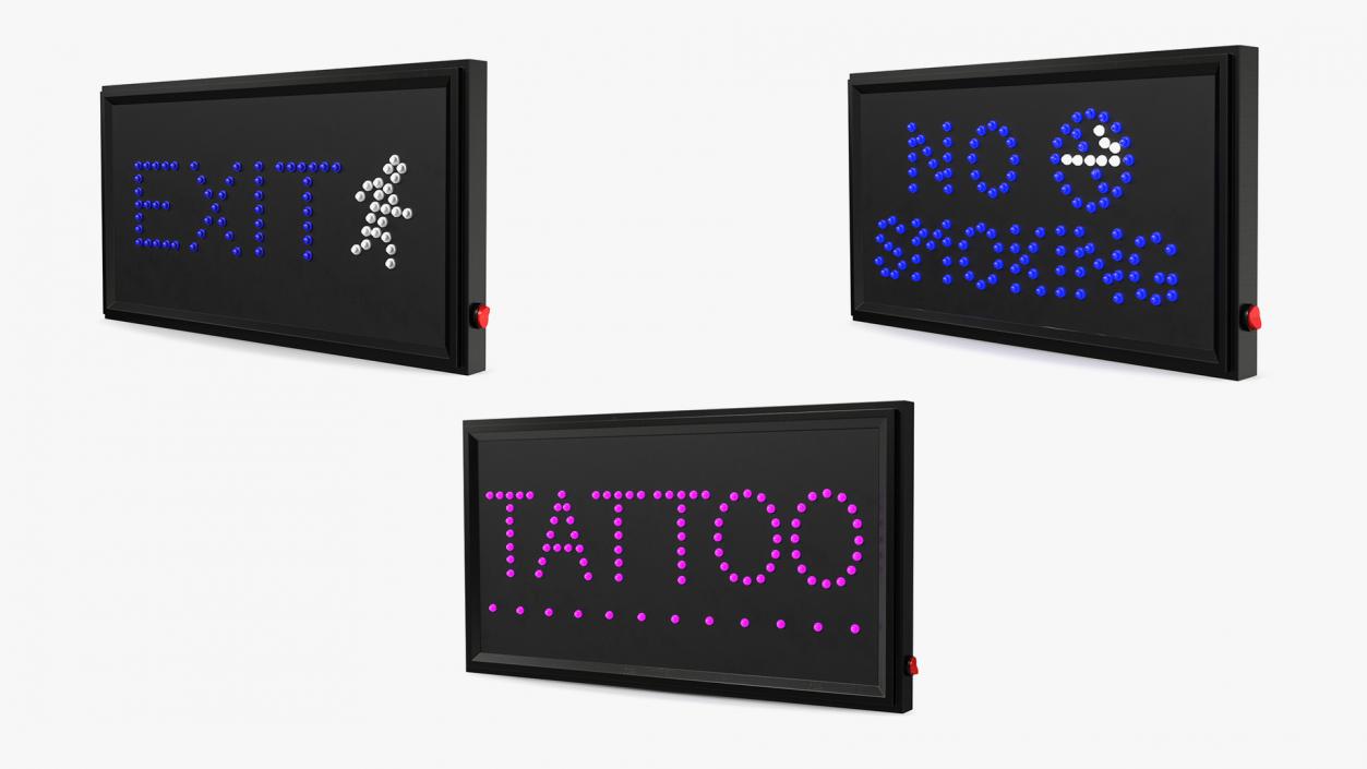 3D model Light Sign Boards Collection 4