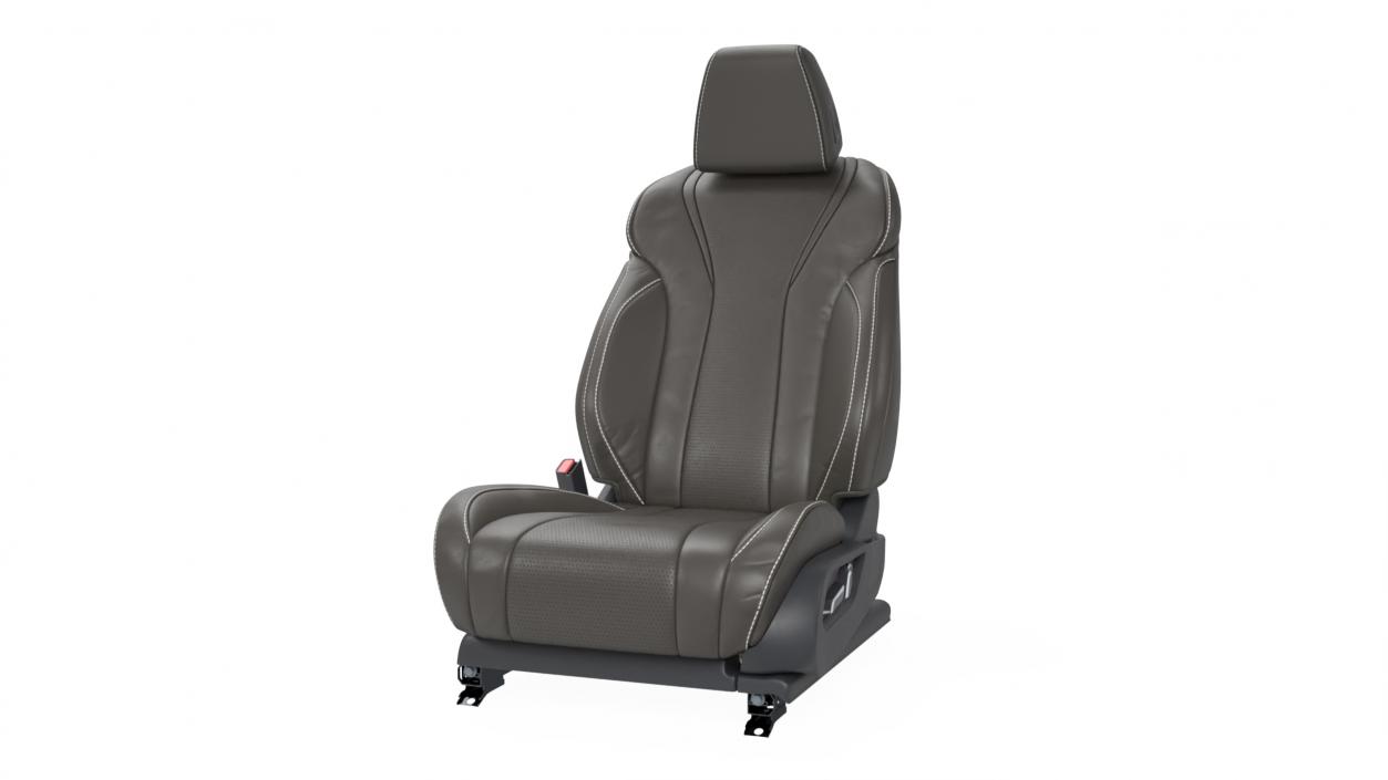 Car Driver Seat in Black Leather 3D