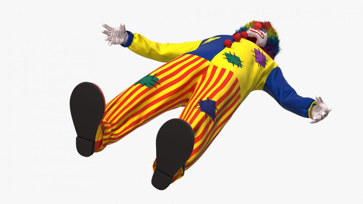 Adult Clown Suit Rigged Fur 3D