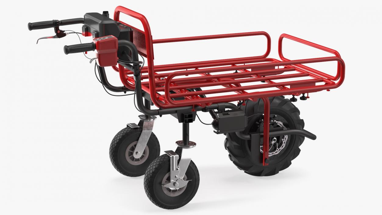 3D Battery Powered Wheelbarrow with Pipe Frame model