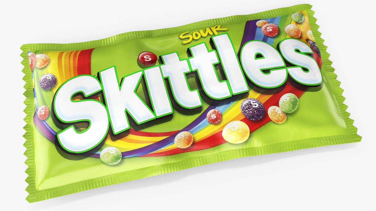 3D Skittles Sour Package