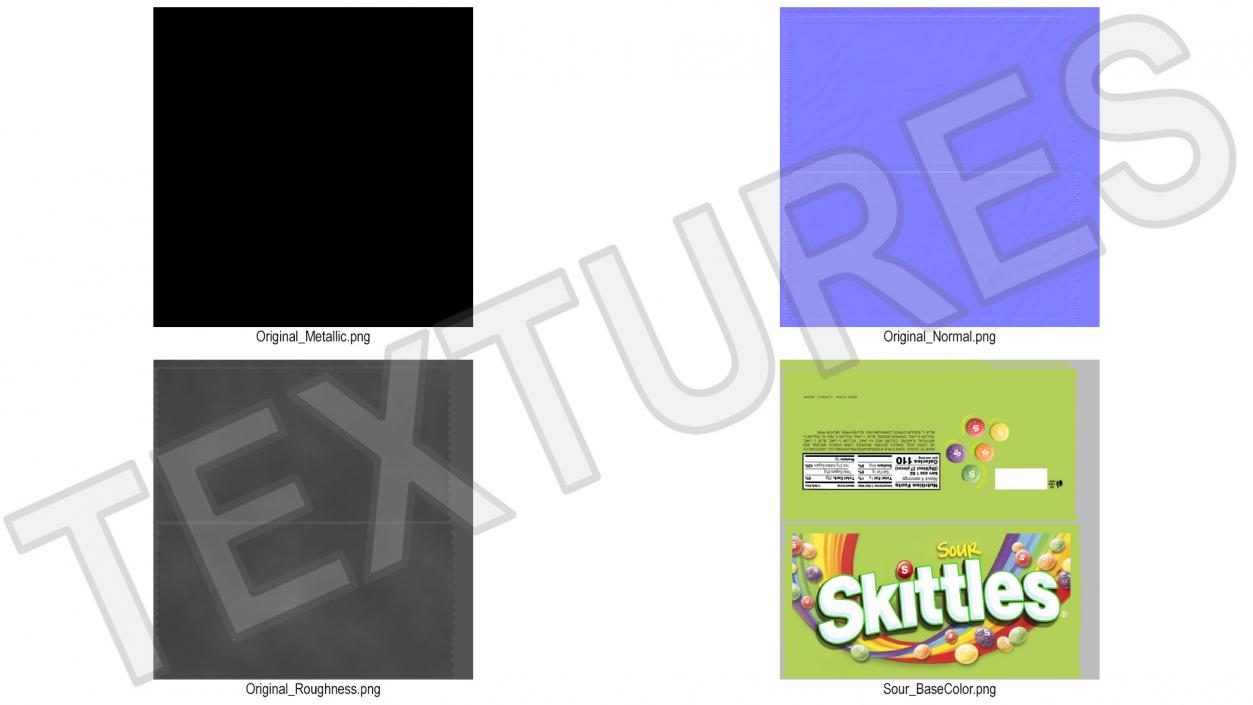 3D Skittles Sour Package