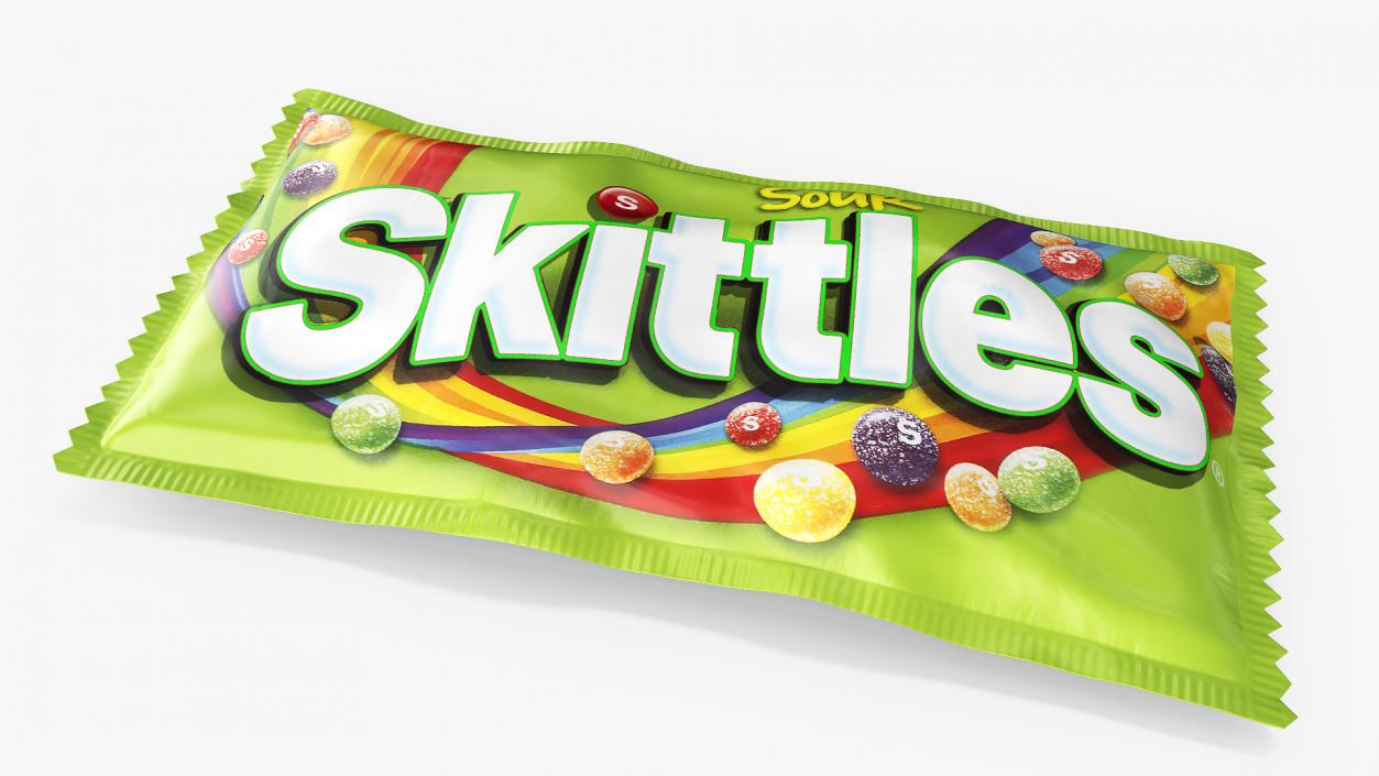 3D Skittles Sour Package