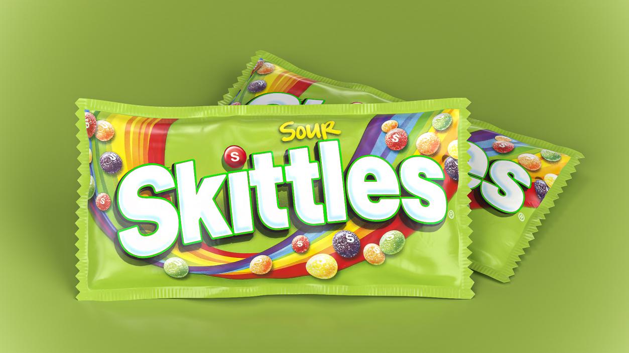 3D Skittles Sour Package