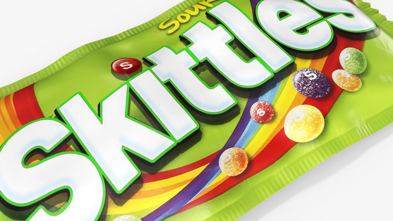 3D Skittles Sour Package