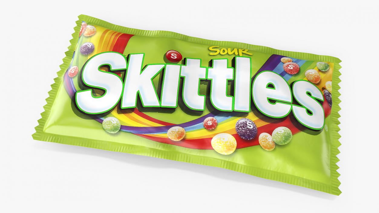 3D Skittles Sour Package