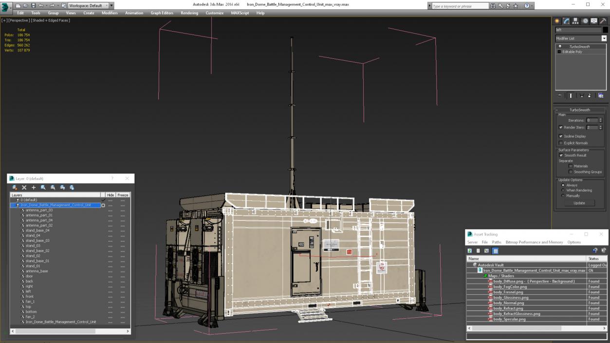 3D model Iron Dome Battle Management Control Unit