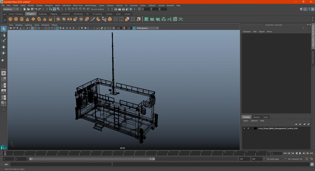 3D model Iron Dome Battle Management Control Unit