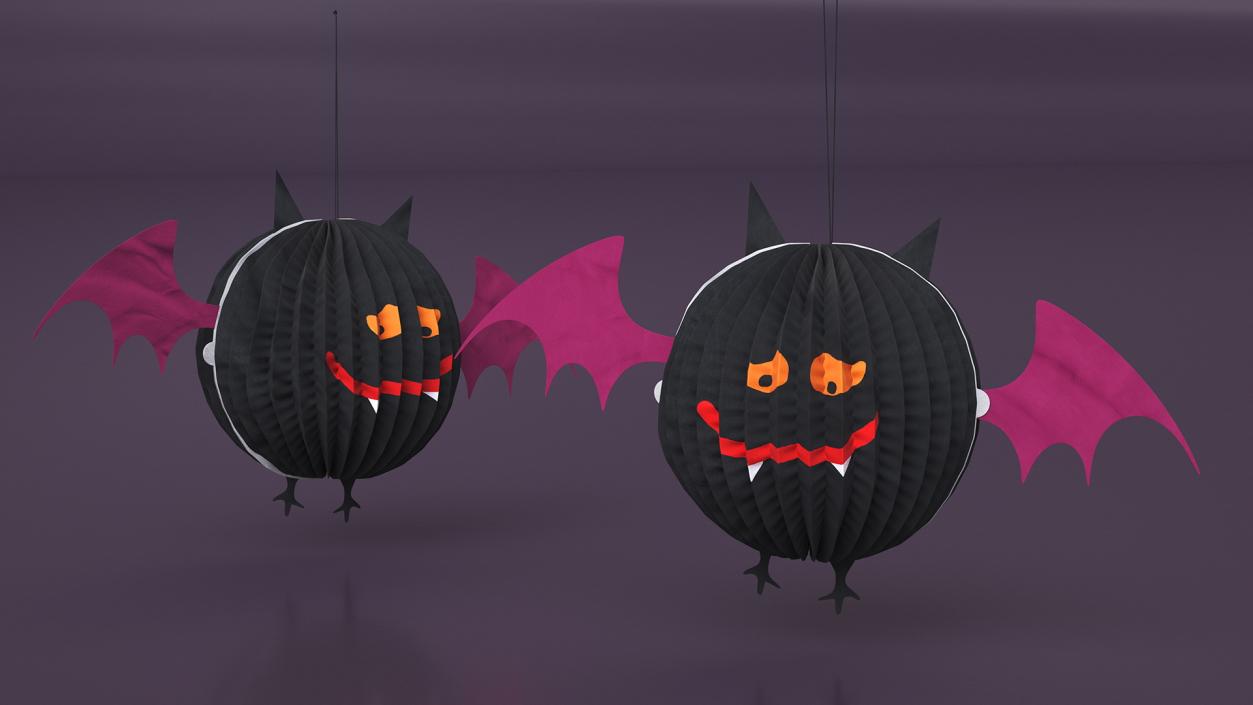 Halloween Vamp Paper Decorations 2 3D model