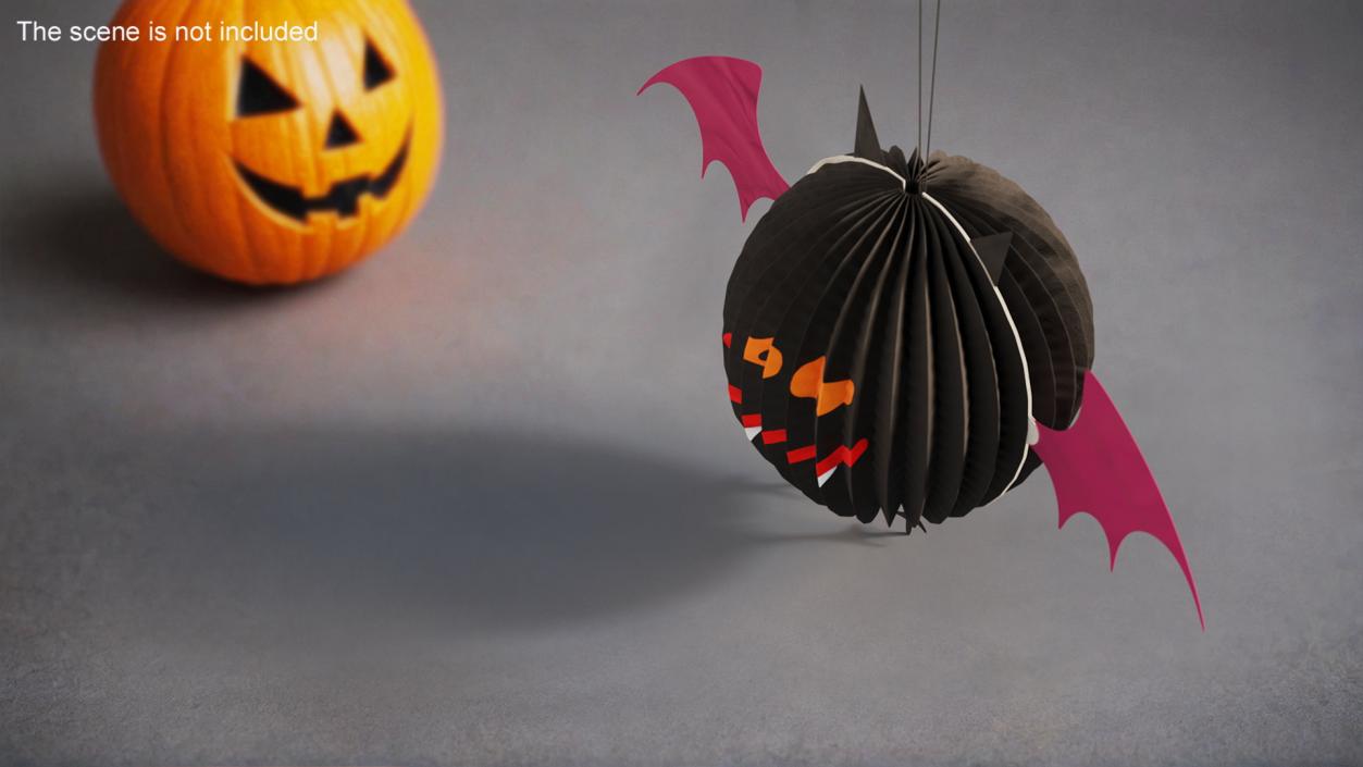 Halloween Vamp Paper Decorations 2 3D model