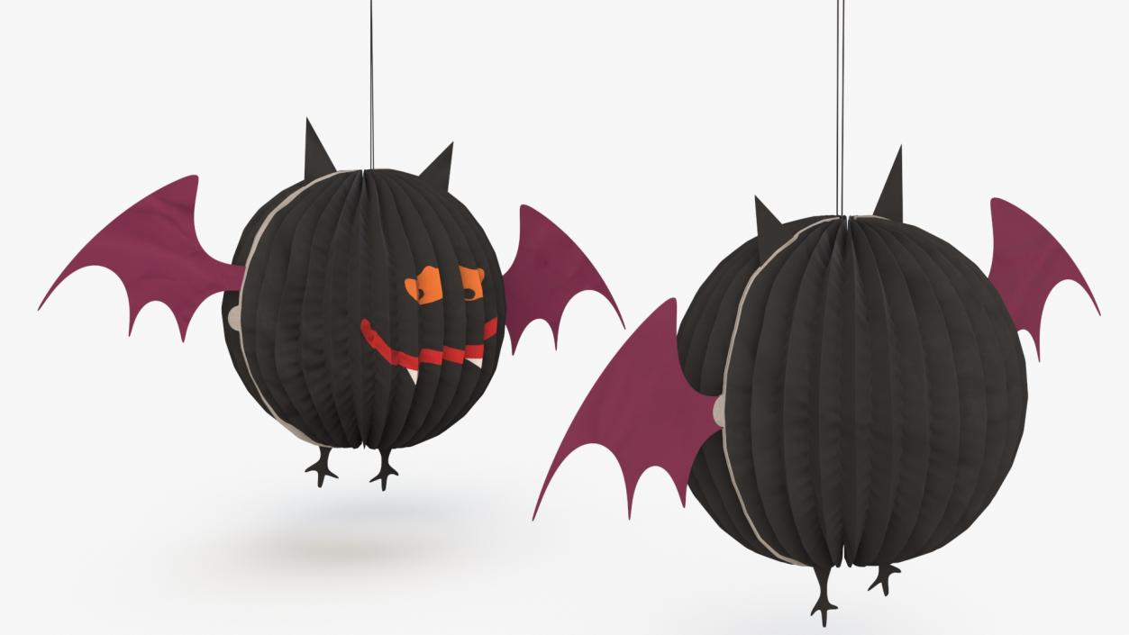 Halloween Vamp Paper Decorations 2 3D model