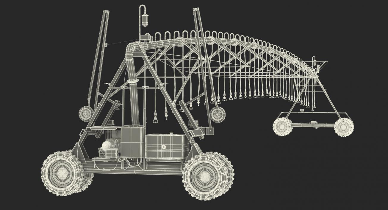 3D Four Wheel Lateral Move Irrigation System