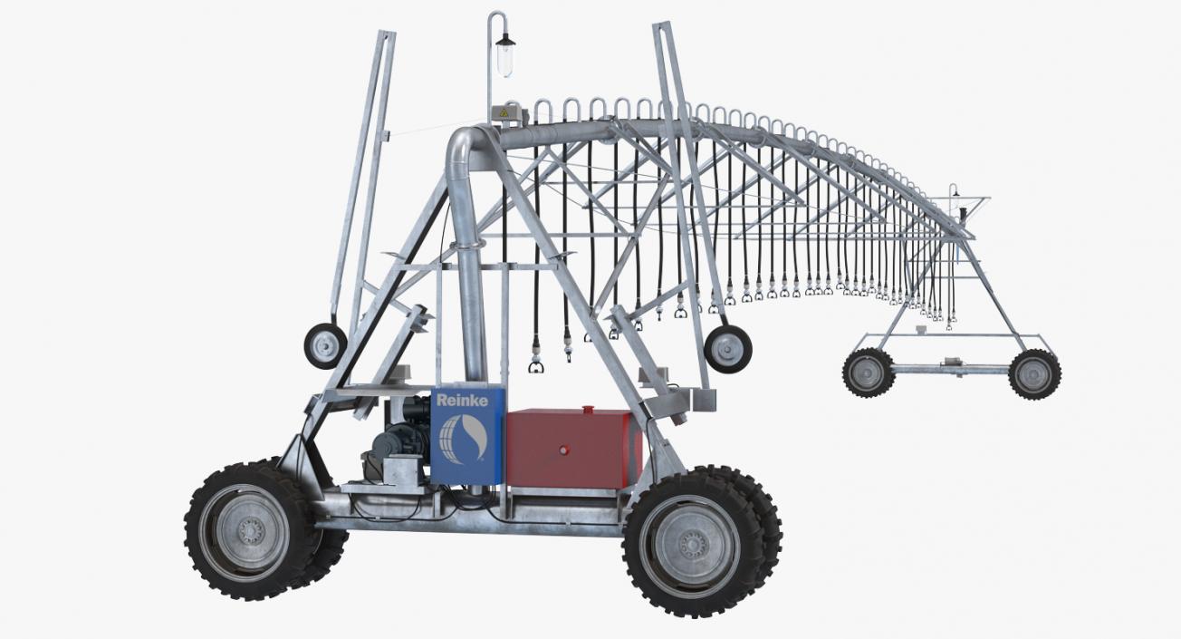 3D Four Wheel Lateral Move Irrigation System