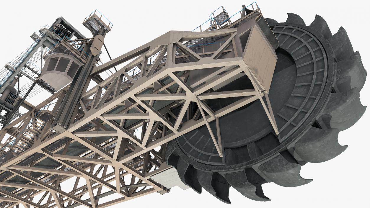 3D model Mining Multi Bucket Wheel Excavator