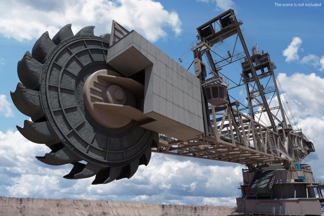 3D model Mining Multi Bucket Wheel Excavator