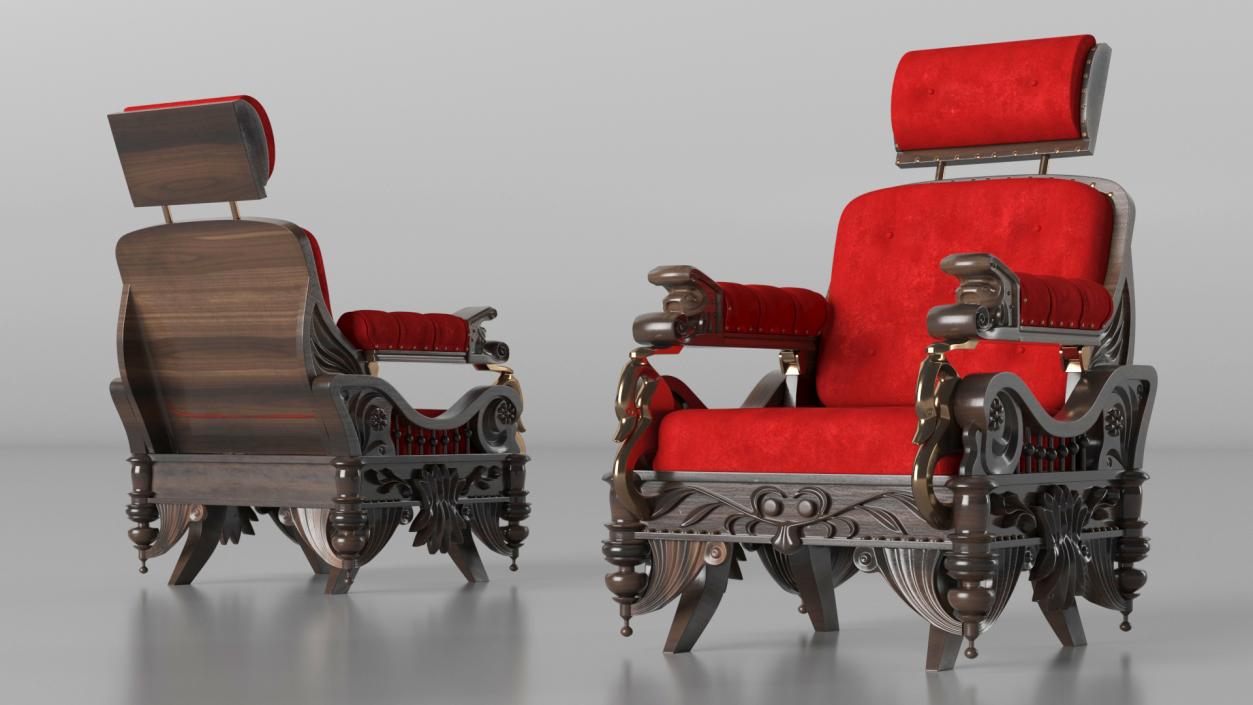 3D Classic Armchair 2 model