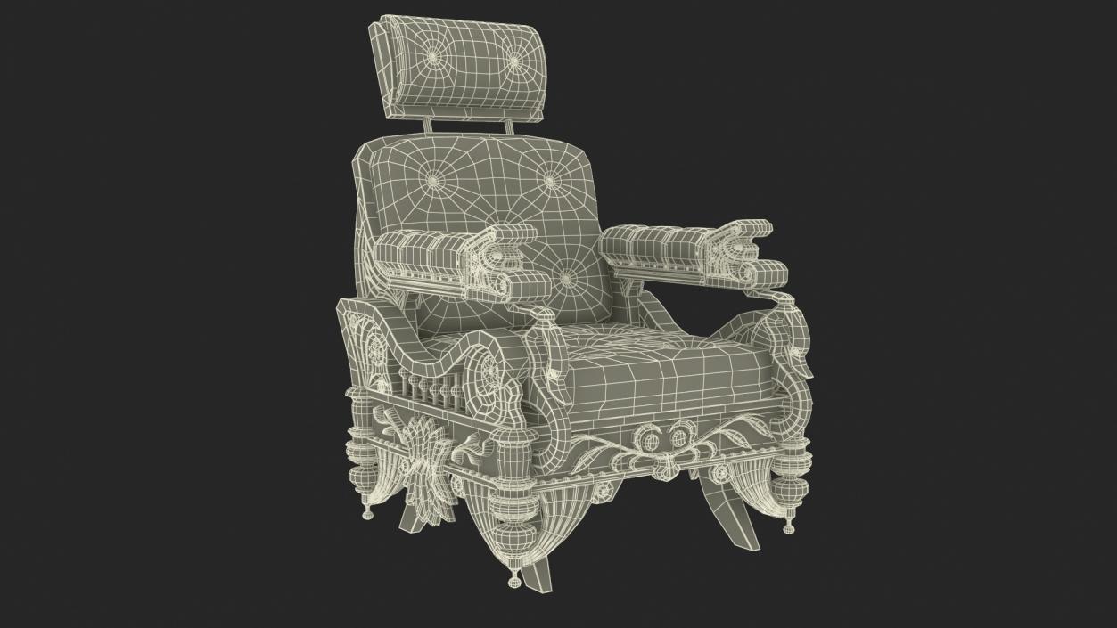 3D Classic Armchair 2 model