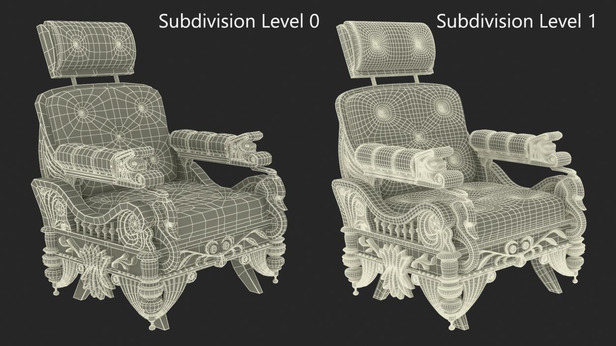 3D Classic Armchair 2 model