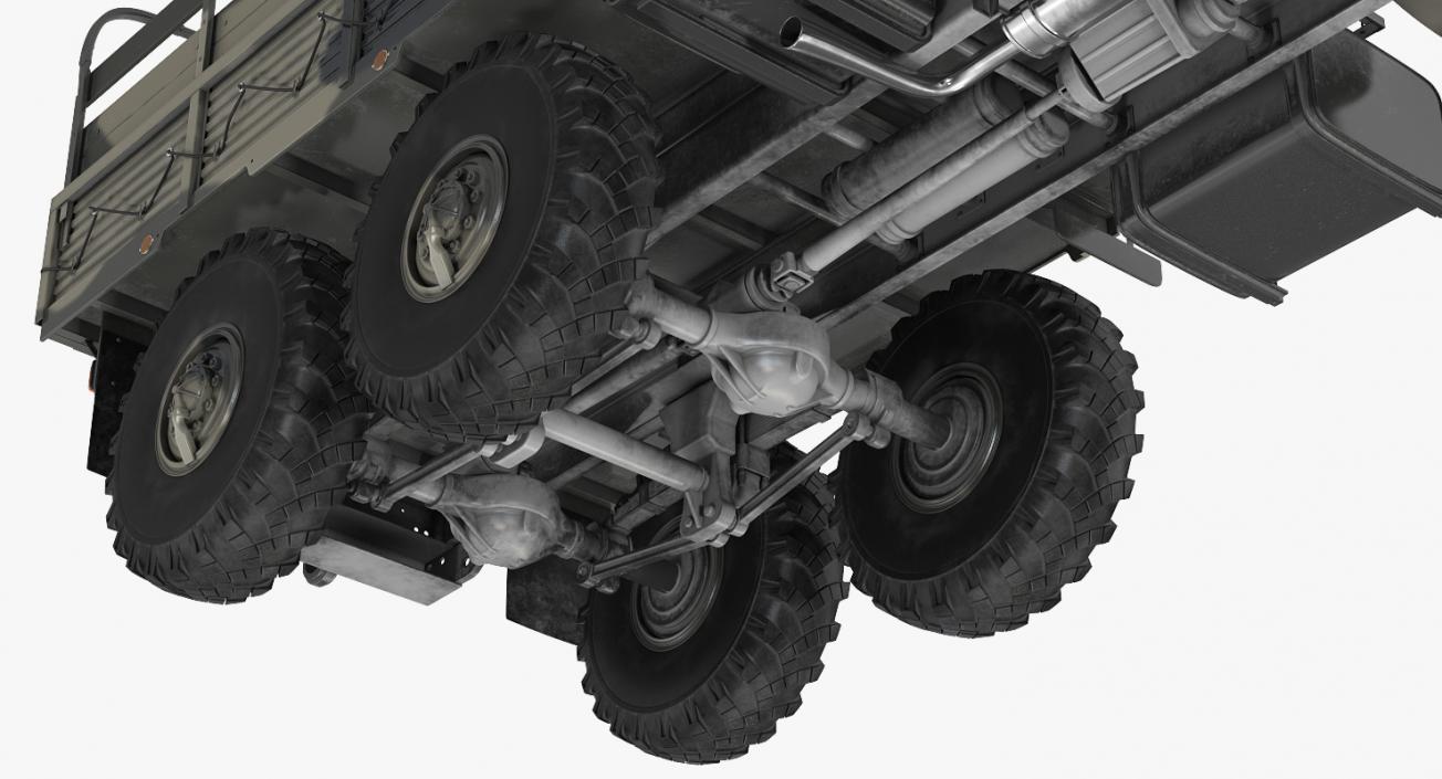 3D Military Truck URAL 4320 Rigged