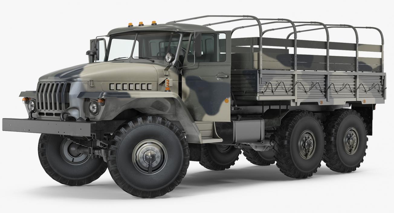 3D Military Truck URAL 4320 Rigged