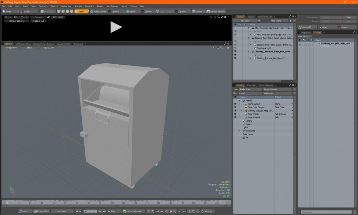 3D model Clothing Recycle Help Box