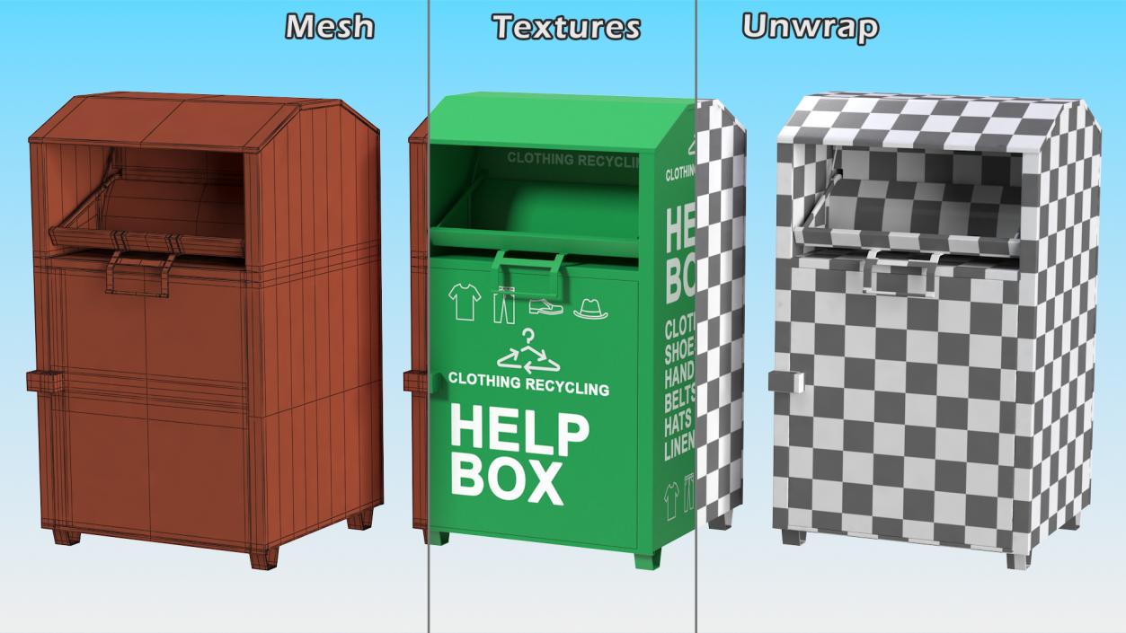 3D model Clothing Recycle Help Box