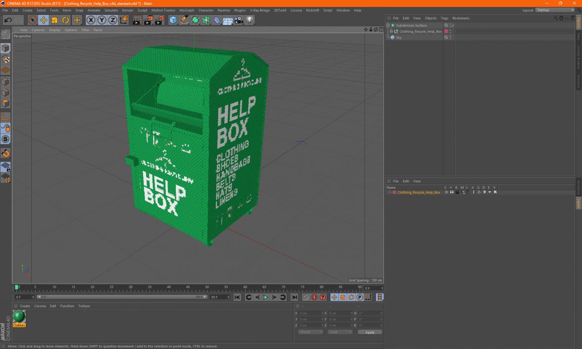 3D model Clothing Recycle Help Box