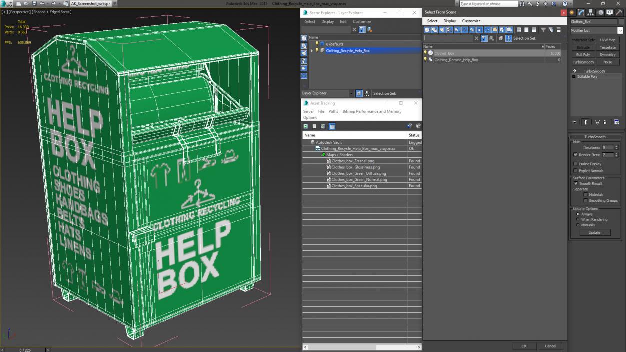 3D model Clothing Recycle Help Box