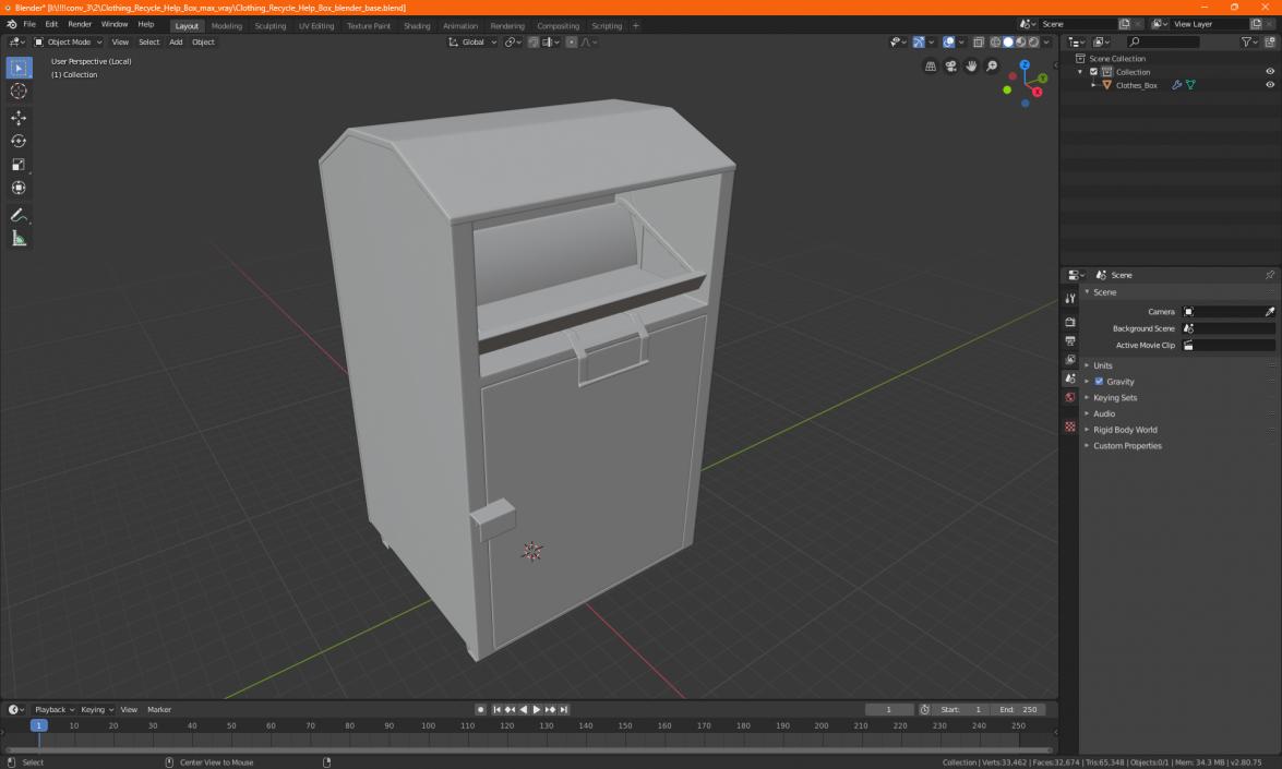 3D model Clothing Recycle Help Box