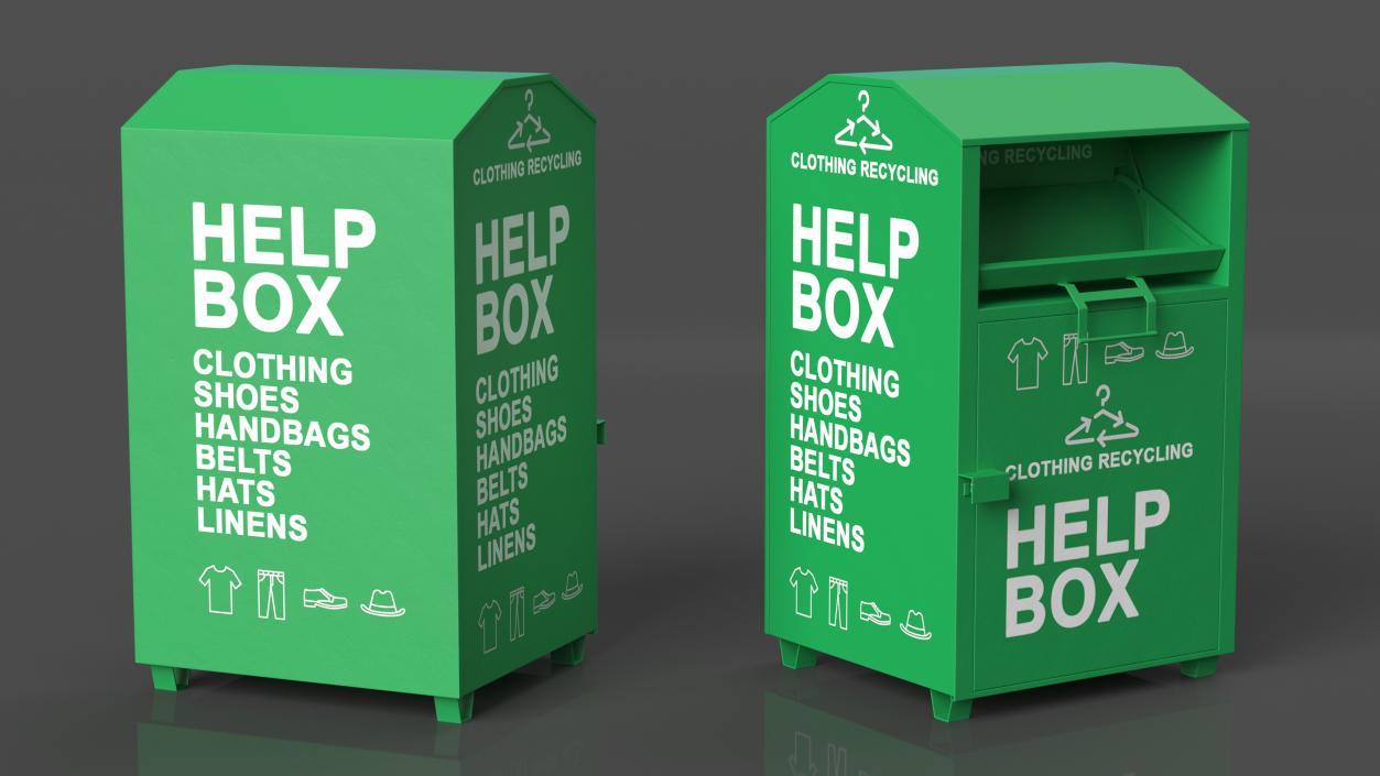 3D model Clothing Recycle Help Box