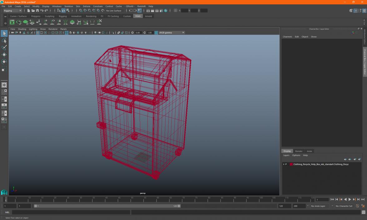 3D model Clothing Recycle Help Box