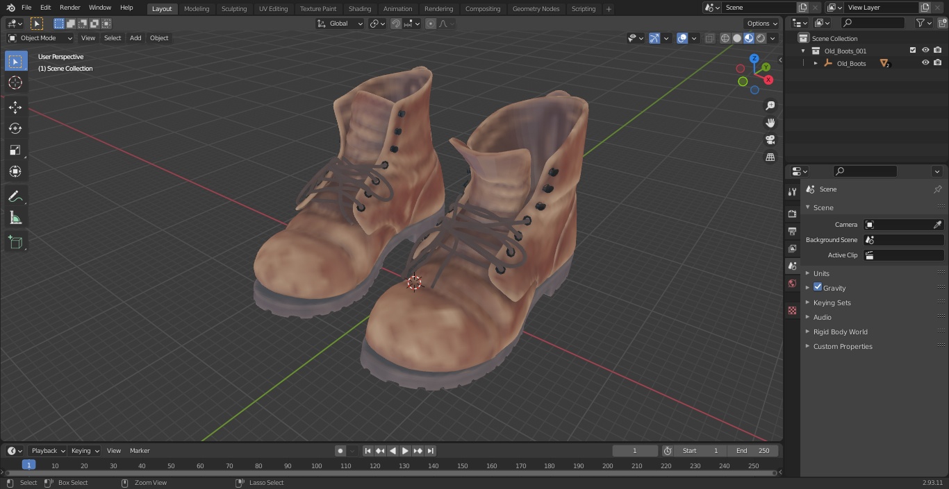 Old Boots 3D model