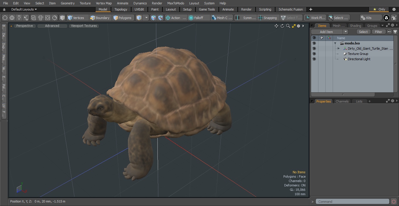 3D Dirty Old Giant Turtle Stand Pose(1)