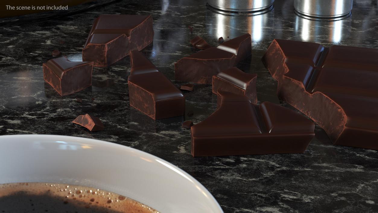 3D Crushed Dark Chocolate Bar